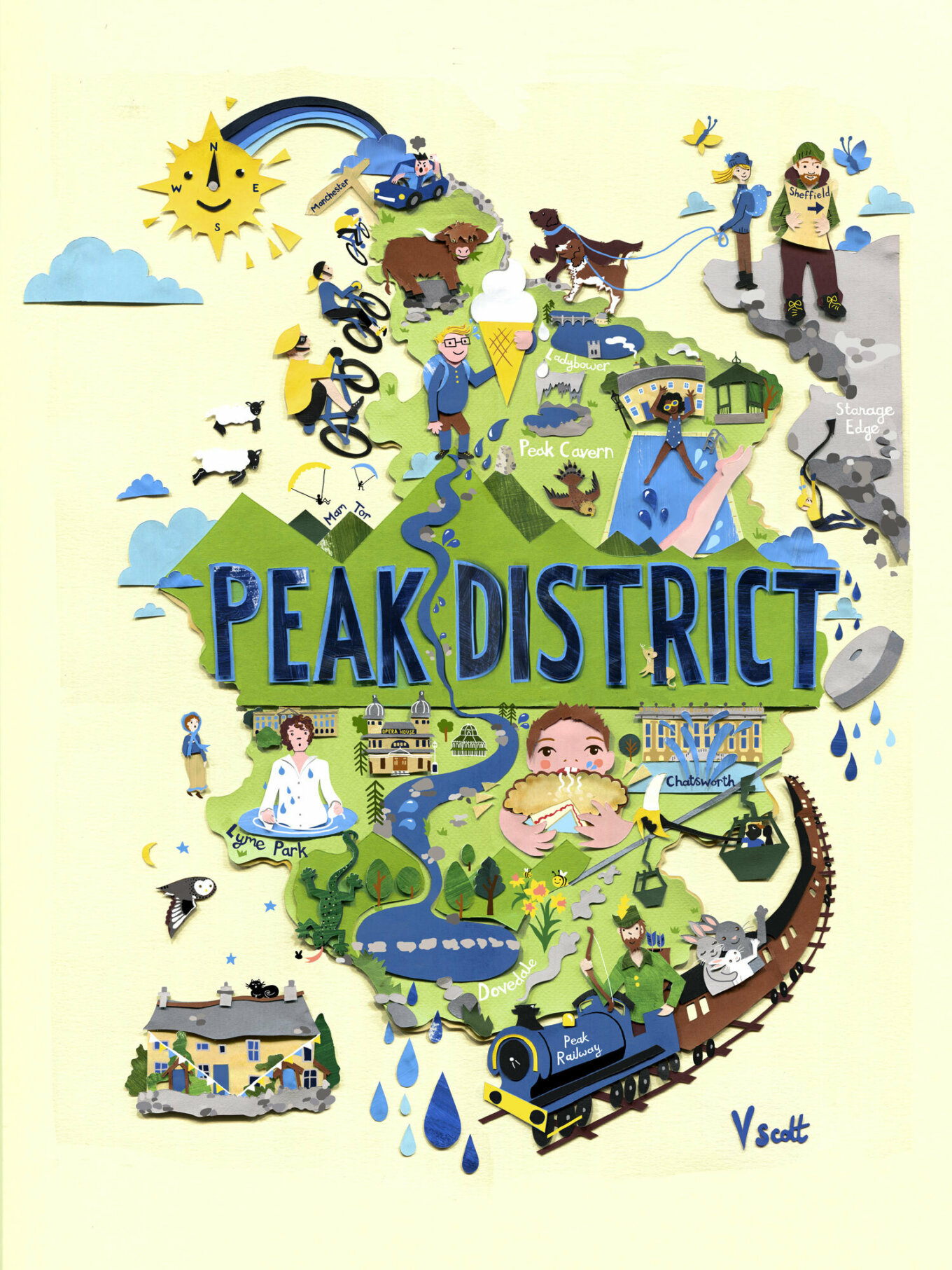 Peak District Map by Vicky Scott