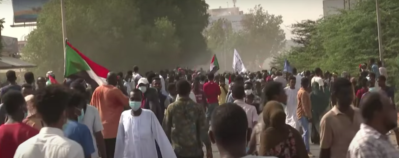 Protesters gather in Sudan