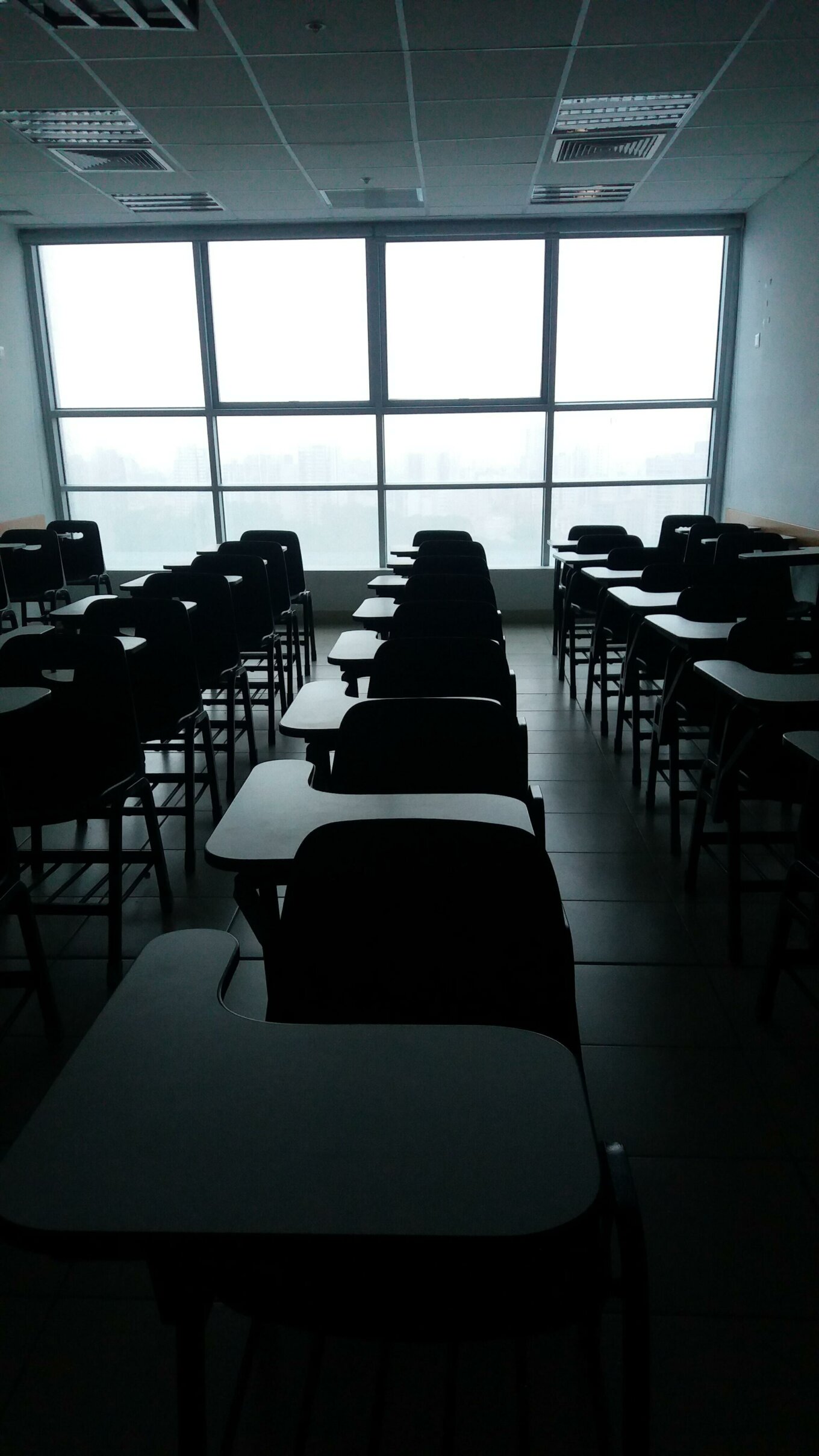 An empty school classroom
