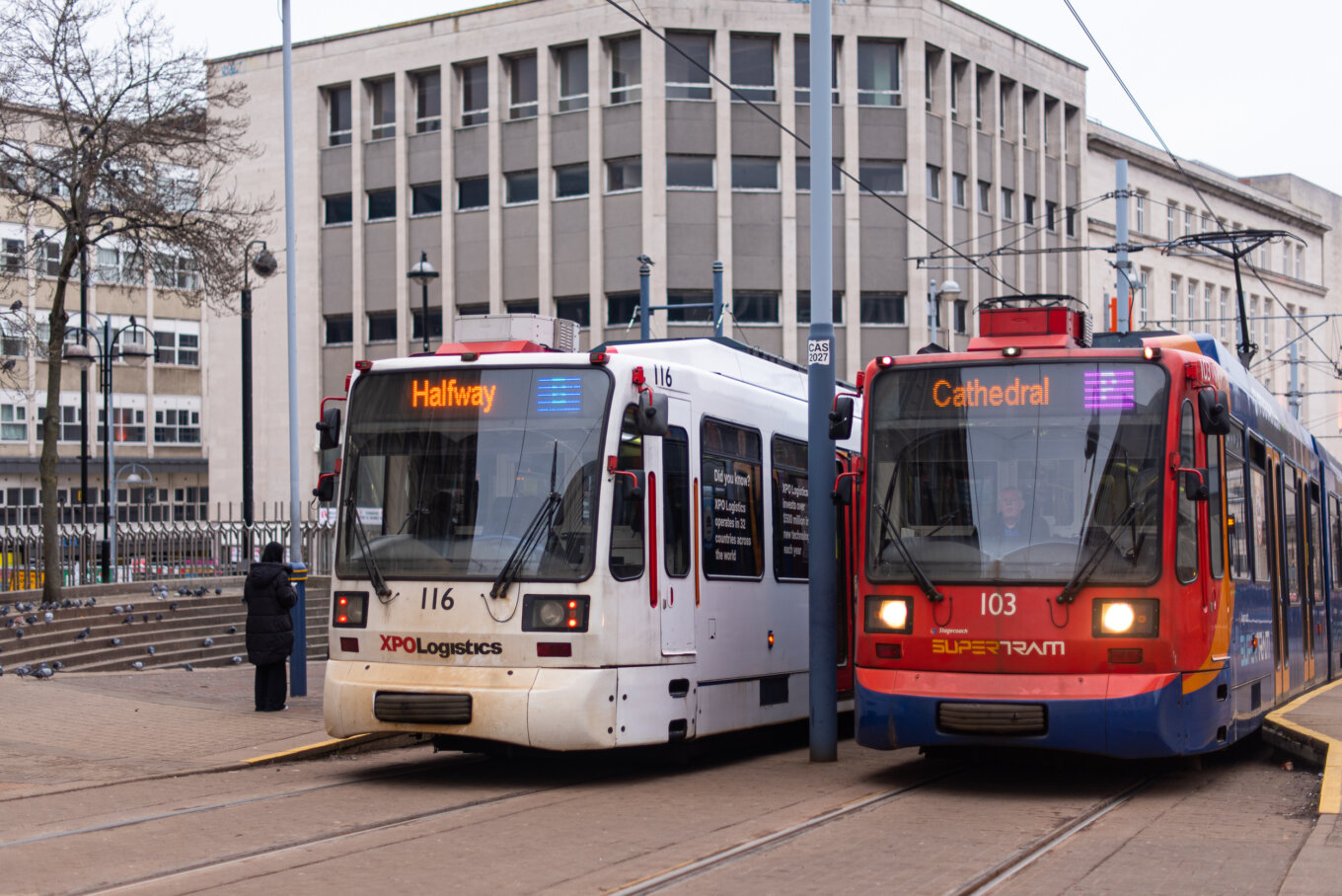 City centre trams supertram