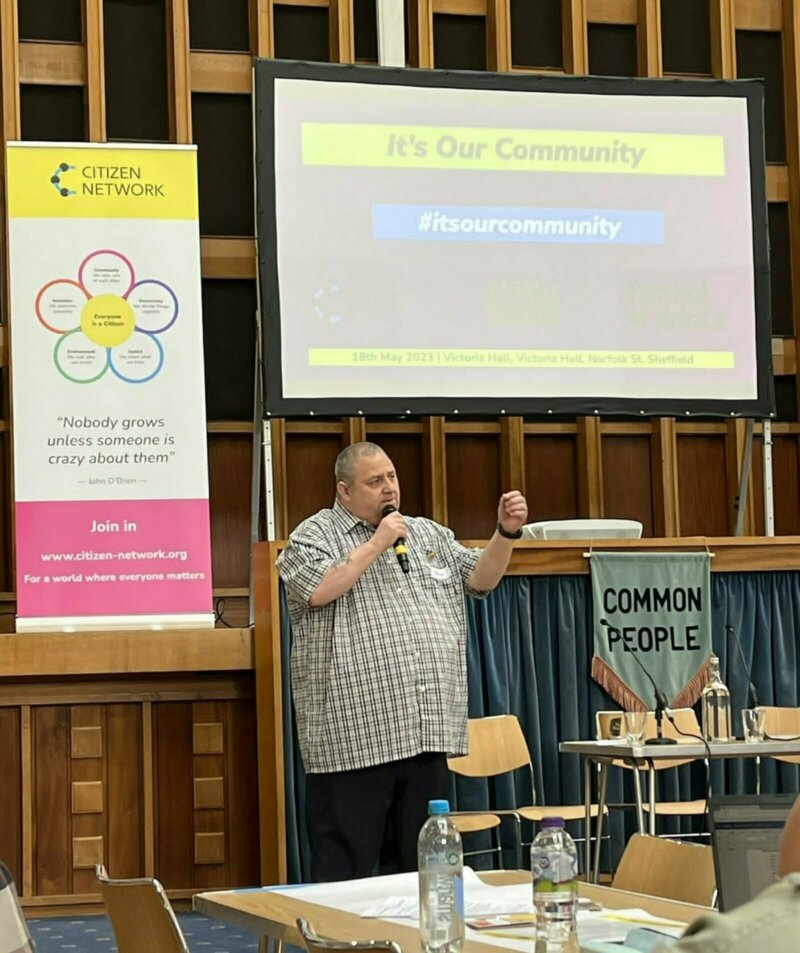 Glyn speaking at Its Our Community 2023
